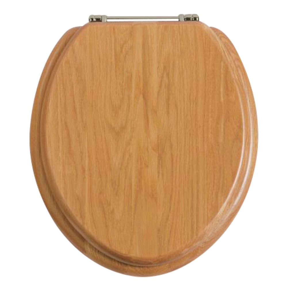 heritage oak toilet seat with chrome hinges tsoak101sc soft close seat
